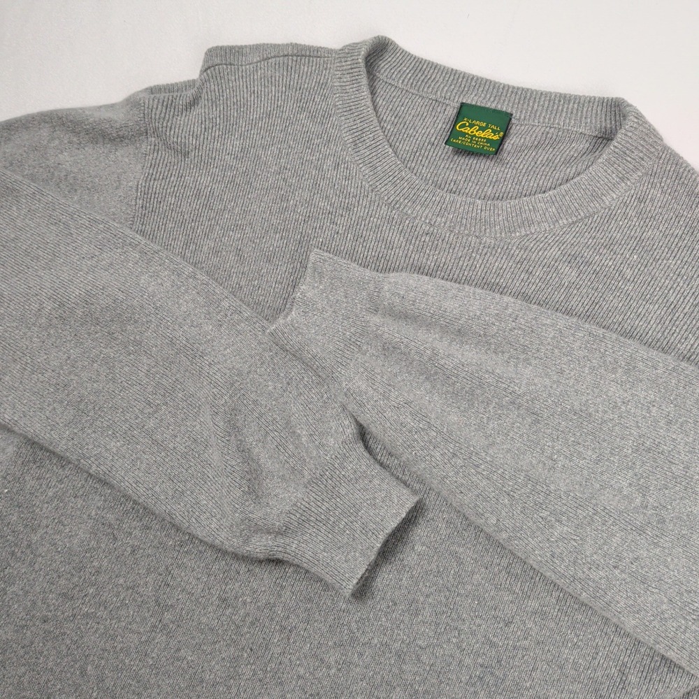 Mens Quiet Luxury Silk Cashmere Ribbed Crewneck Sweater Base Layer Cabin XLT